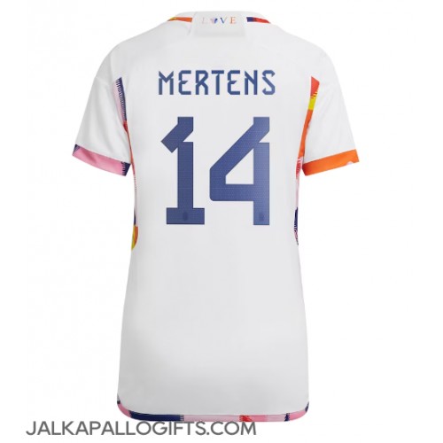 Belgia Dries Mertens #14 Vieraspaita Naiset MM-kisat 2022 Lyhythihainen